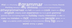 Grammar tag cloud on Visible Tweets