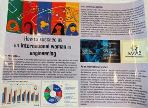 Image of a student's poster on the subject of women in engineering